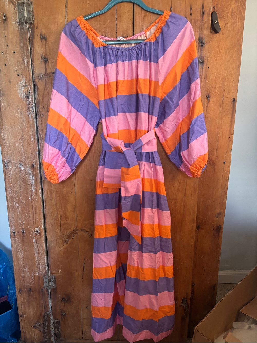 Frances Valentine Multicolor Striped Dress Sz L